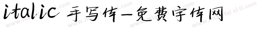 italic 手写体字体转换